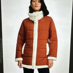 NVLT NWT Berber mixed media puffer jacket